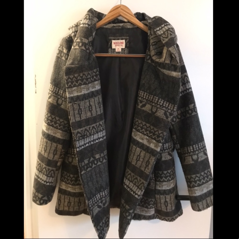 Hooded Cowl Neck Coat